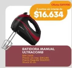 Ultracomb - BATIDORA MANUAL ULTRACOMB BM 2608