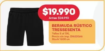 BERMUDA RÚSTICO TRESSESENTA