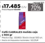 Cabrales - molido caja x 500 gr