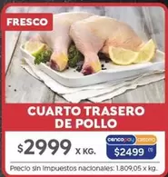X$ - CUARTO TRASERO DE POLLO