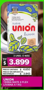 Unión - Yerba Mate 4 Flex Liviana