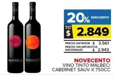 Novecento - Vino Tinto Malbec/ Cabernet