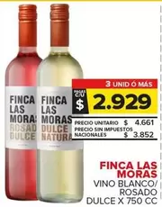 Finca Las Moras - Vino Blanco/Rosado Dulce