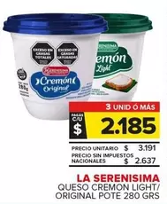 La Serenísima - Queso Cremon Light/Original