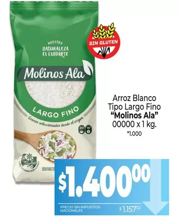 Molinos Ala - Arroz Blanco Tipo Largo Fino