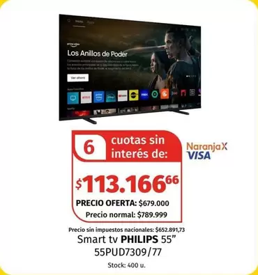 Philips - Smart tv 55" 55PUD7309/77