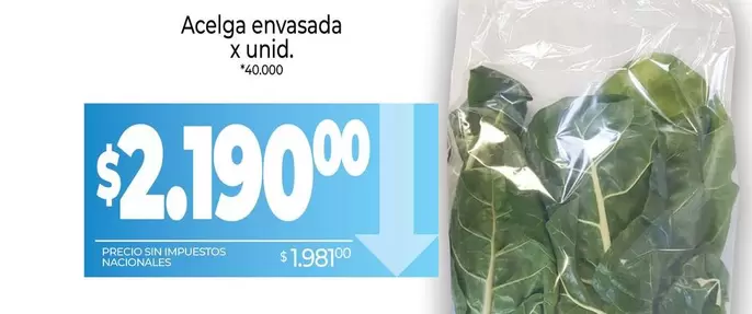 X$ - Acelga envasada