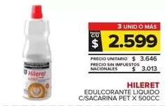 Hileret - Edulcorante Liquido C/Sacarina
