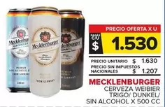 Mecklenburger - Cerveza Weibier Trigo/Dunkel/Sin Alcohol