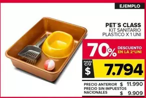 Pets Class - Kit Sanitario Plastico