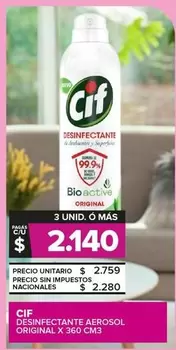Cif - Desinfectante Aerosol Original