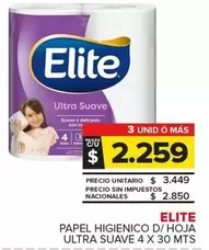 Elite - Papel Higienico D/ Hoja Ultra Suave