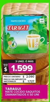 Taraguí - Mate Cocido Saquitos Diamantados