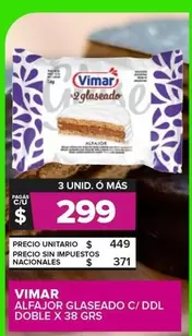 Vimar - Alfajor Glaseado C/Ddl Doble