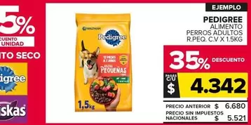 Pedigree - Alimento Perros Adultos R.PEQ. C.V