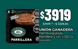 Amor - Hamburguesas Parrillera 2 Un. x 120 Gr.