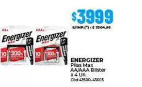 Energizer - Pilas Max AA/AAA Blister