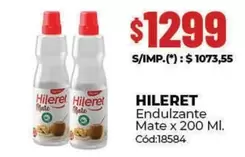 Hileret - Endulzante Mate x 200 MI