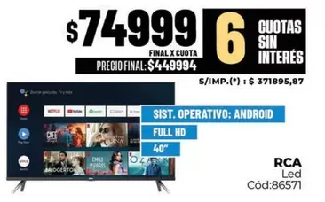 RCA - Led Cód:86571