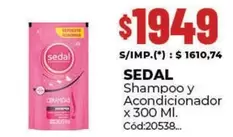 Sedal - Shampoo y Acondicionador