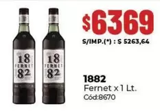 1882 - Fernet x 1 Lt.