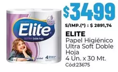 Elite - Papel Higiénico Ultra Soft Doble Hoja