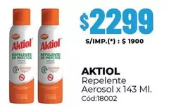 Aktiol - Repelente Aerosol x 143 MI.