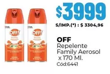 Off - Repelente Family Aerosol
