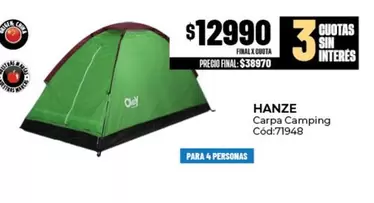 X$ - Carpa Camping Cod:71948
