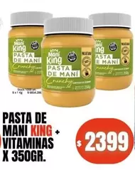 King - PASTA DE MANI + VITAMINAS