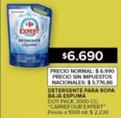 Carrefour - DETERGENTE PARA ROPA BAJA ESPUMA