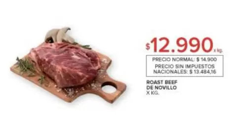 X$ - ROAST BEEF DE NOVILLO