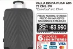 Carrefour - VALIJA RIGIDA DUBAI ABS 73 CMS. 8W