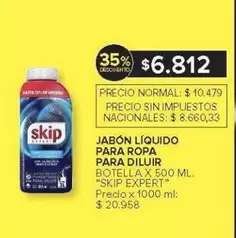 Skip - JABÓN LÍQUIDO PARA ROPA PARA DILUIR