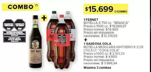 Coca cola - FERNET + GASEOSA COLA