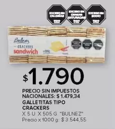 X$ - GALLETITAS TIPO CRACKERS