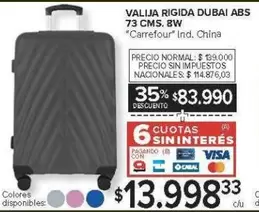 Carrefour - VALIJA RIGIDA DUBAI ABS 73 CMS. 8W