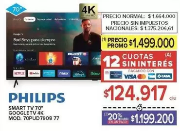 Philips - SMART TV 70"