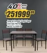 Juego de Comedor Simple Hogar