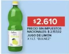 Bulnez - JUGO DE LIMÓN