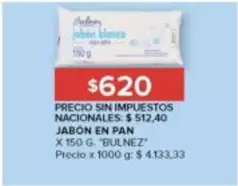 X$ - JABÓN EN PAN