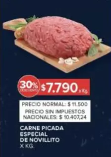 X$ - CARNE PICADA ESPECIAL DE NOVILLITO