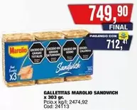 Marolio - GALLETITAS SANDWICH