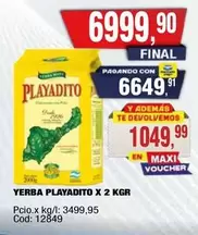 Playadito - YERBA PLAYADITO X 2 KGR