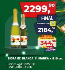 X$ - SIDRA ET. BLANCA 1* MARCA