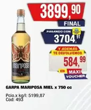 Mariposa - MARIPOSA MIEL x 750 cc