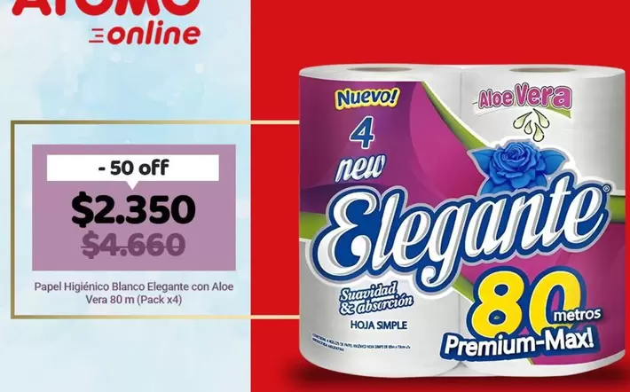 Off - Papel Higiénico Blanco Elegante con Aloe Vera