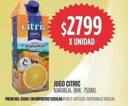 Citric - JUGO CITRIC NARANJA
