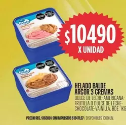 Arcor - HELADO BALDE ARCOR 3 CREMAS
