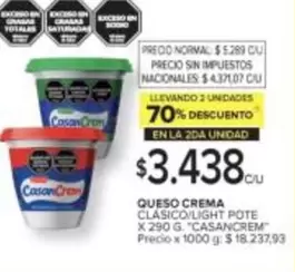 Casancrem - QUESO CREMA CLASICO/LIGHT POTE